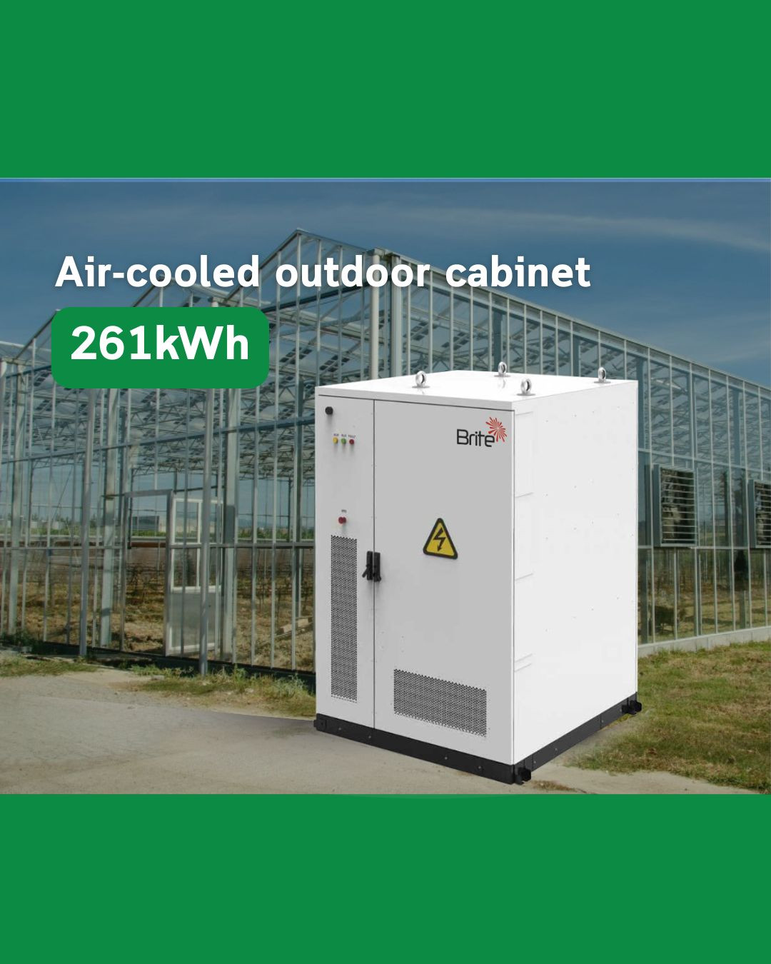 PowerCube 125kW 261kWh Outdoor BESS — Liquid-Cooled LFP Battery Storage by Brite Solar