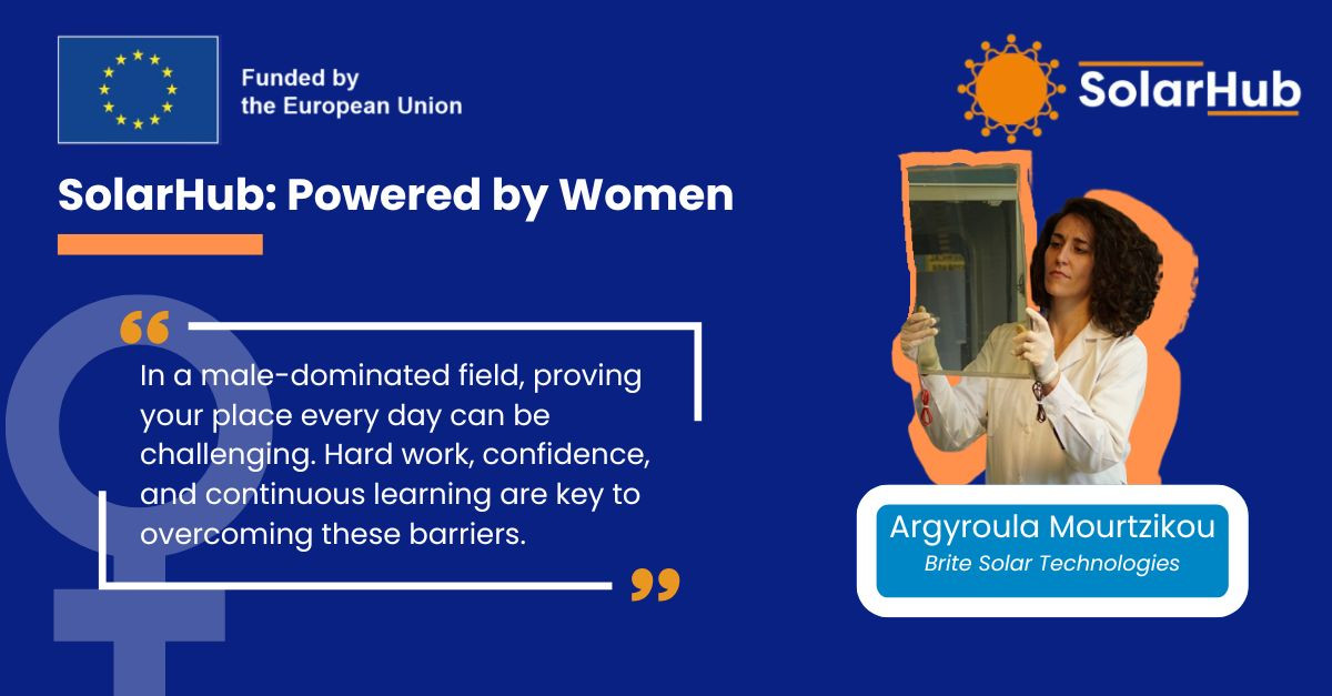 Brite Solar proudly celebrates Argyroula Mourtzikou, featured by SolarHub in their “Powered by Women” series. Her contributions to solar innovation and sustainable technology inspire us all.