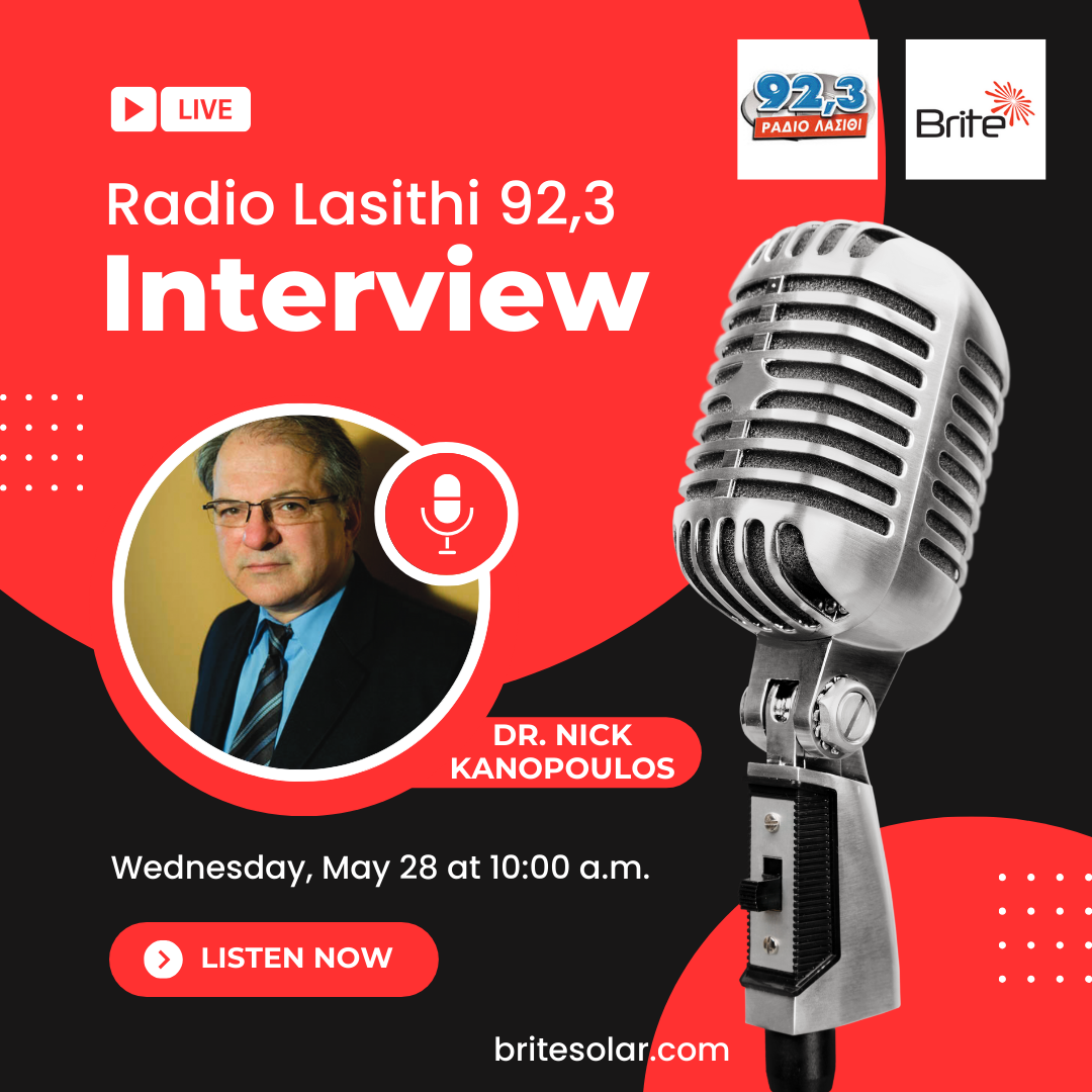 Ο Νίκος Κανόπουλος μιλά στο Radio Lasithi για το μέλλον της γεωργίας με αγροφωτοβολταϊκά.